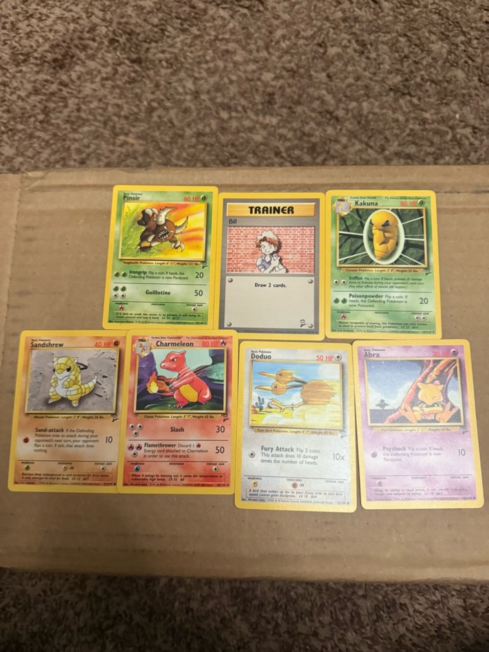 Vintage Pokemon Base Set 2 1999-2000 Lot of 7